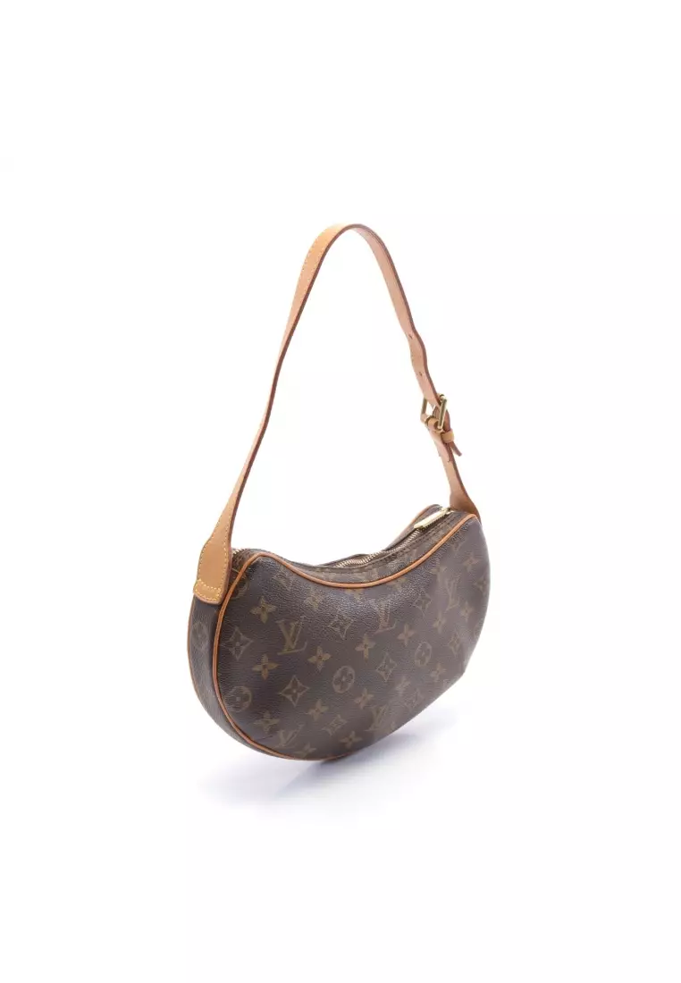 LOUIS VUITTON Monogram Canvas Gold Hardware City Crescent Hobo