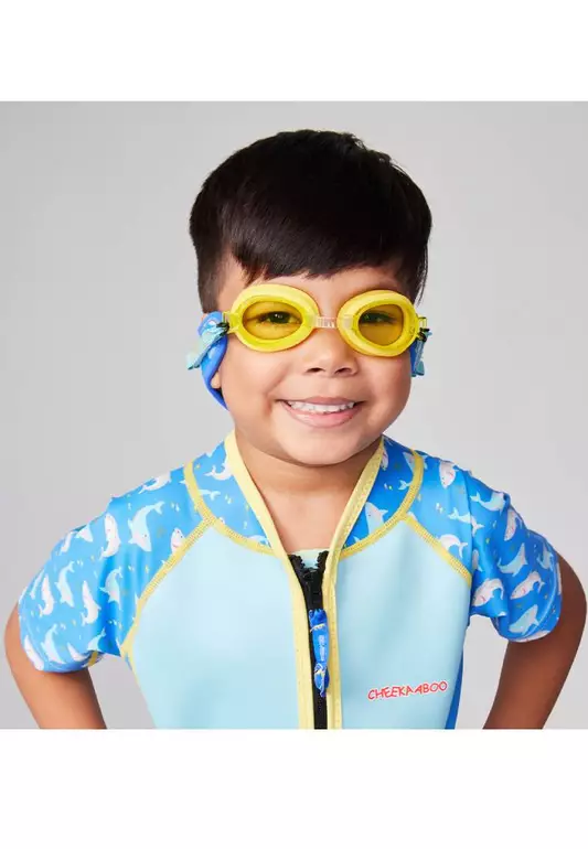 Booggles Swim Goggles with Reversible Neoprene Strap
