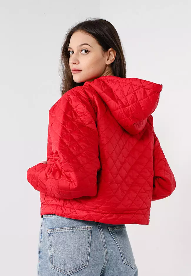 Red hoodie sale jacket women's