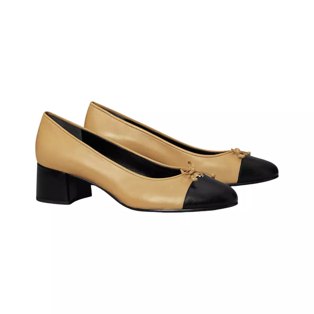 Cap-Toe 45 Pumps Ginger Mousse / Perfect Black