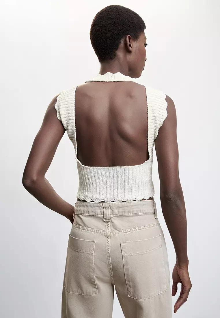Open Back Knitted Top