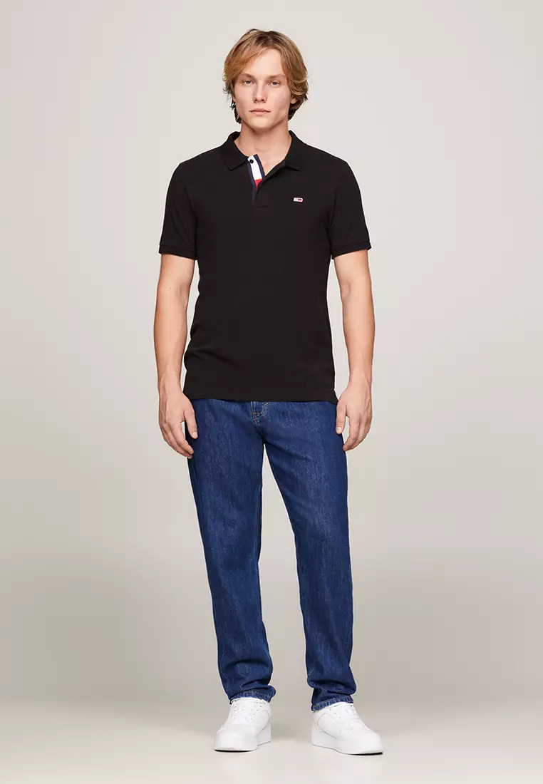 Pure Cotton Slim Fit Polo Shirt - Tommy Jeans