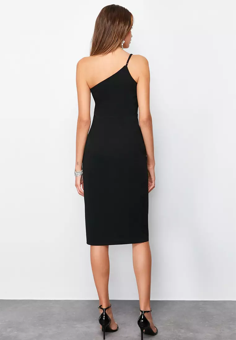 Fitted Cut Out Midi Dress