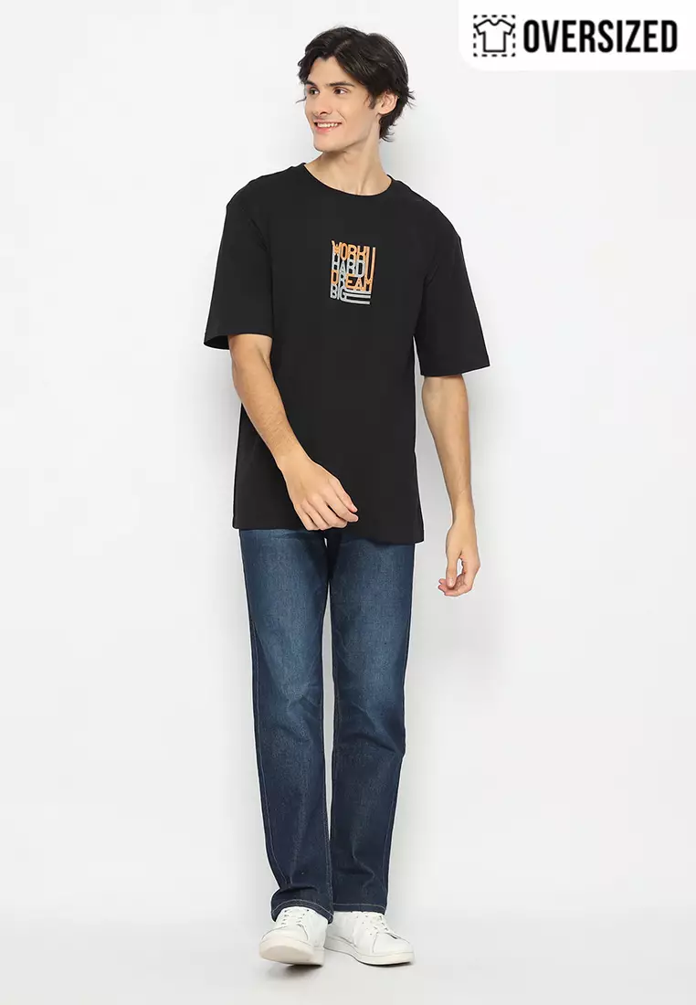 RBJ T-Shirt Cotton Combed Oversized Pria 2079250131