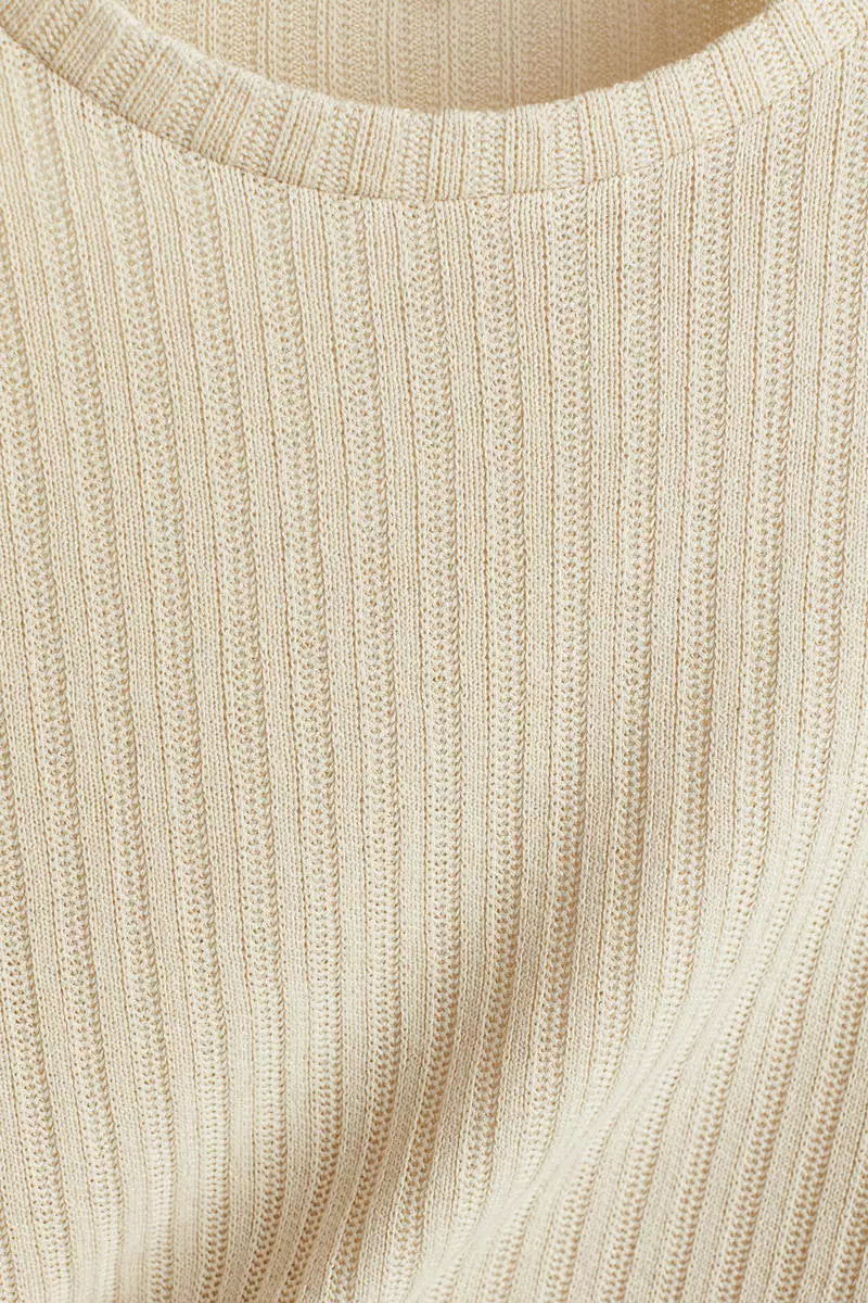 Regular Fit Rib-knit T-shirt