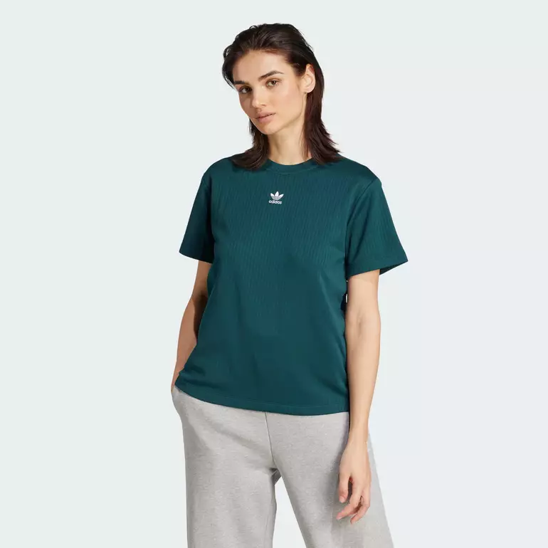 Lifestyle Essentials Winterized Wide Rib Tee Women Green JW6093