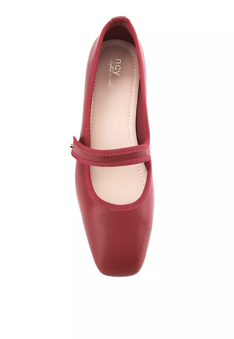 Nia J2475-9 Flat Shoes Red