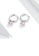 Glamorousky pink 925 Sterling Silver Fashion Temperament Star Geometric Earrings with Pink Cubic Zirconia 98732AC3729BC1GS_3