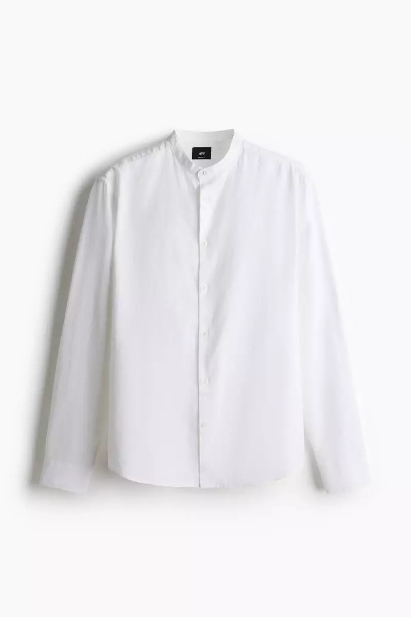 Regular Fit Linen-blend shirt