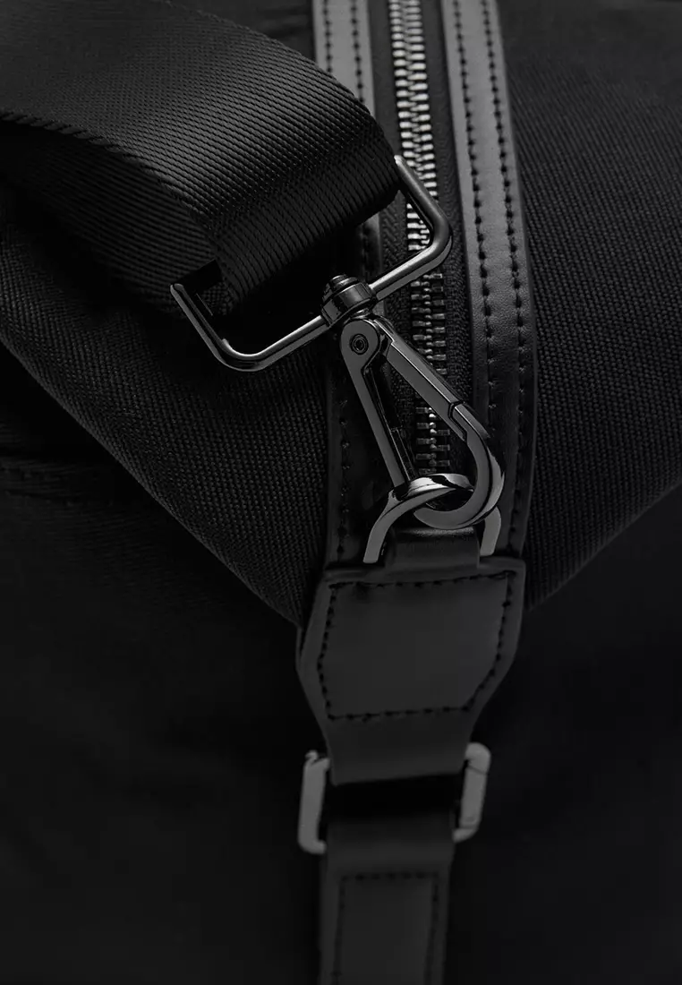 Combined Leather Bowling Duffle Bag