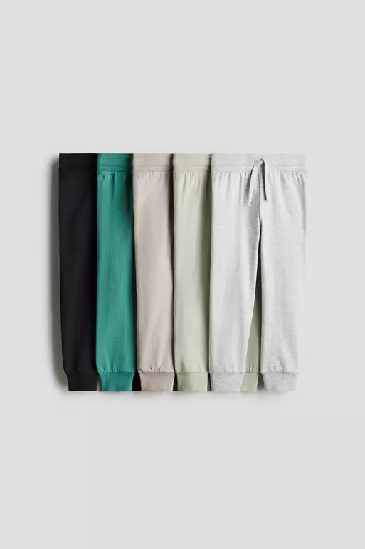 5-pack cotton jersey joggers