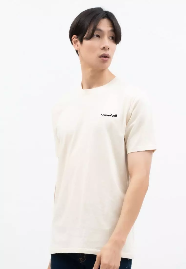 Houseofcuff T-shirt Kaos Polos Pendek Cream Tersedia Size S - 4XL
