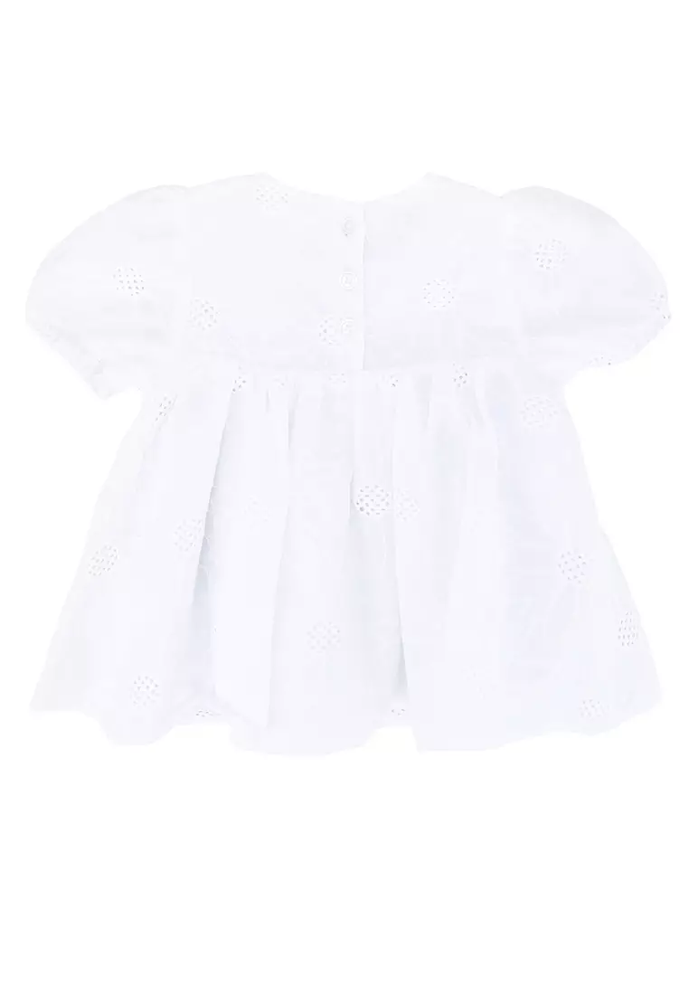 White cotton baby new arrivals dress