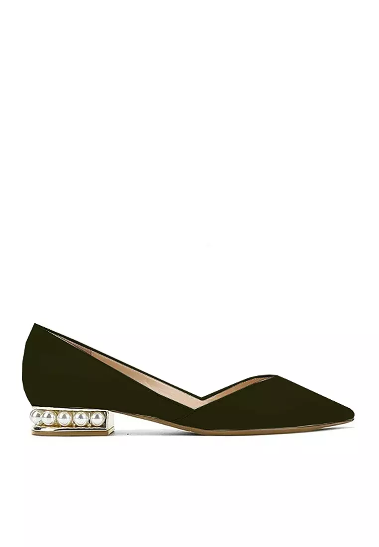 Discount on Twenty Eight Shoes  shoes - SKU: VANSA Pearl Pointed Low Heel Shoes VSW-F006