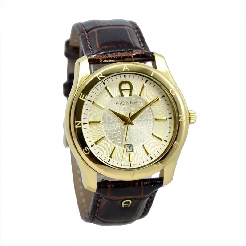 Jual Aigner Aigner A32189B LAZIO II Gold Brown Original 2025