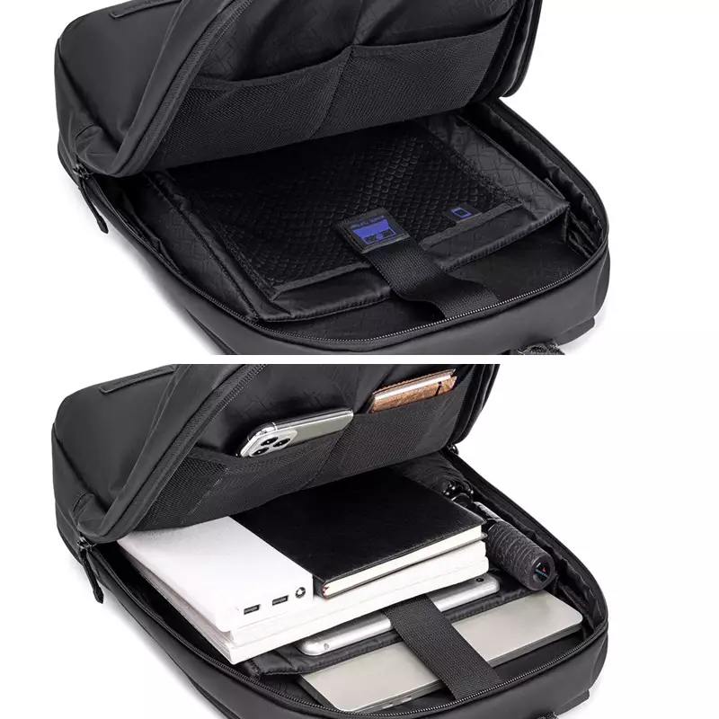 B00529 Arctic Hunter Tas Ransel Backpack Laptop 15.6 Inch Expandable - BLACK