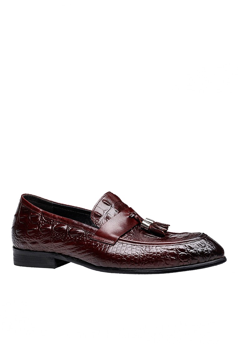 VANSA Croco Embossed Leather Loafer Shoes VSM-F25826