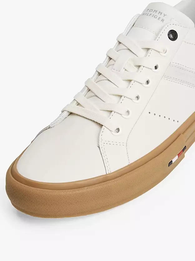 Tommy Hilfiger - Leather Mixed Texture Trainers