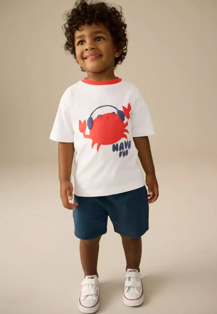 Short Sleeve Graphic 100% Cotton T-Shirt
