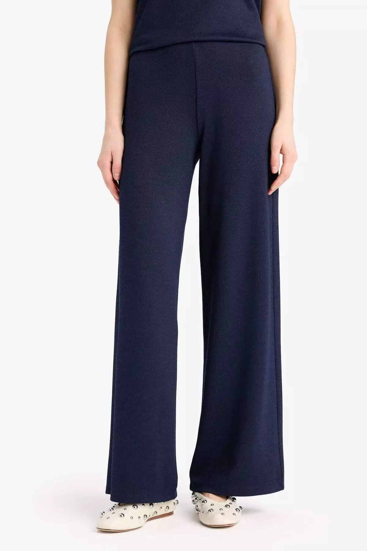 Wide Leg Wide Leg Basic Straight Pique Trousers E5784Ax25Sp