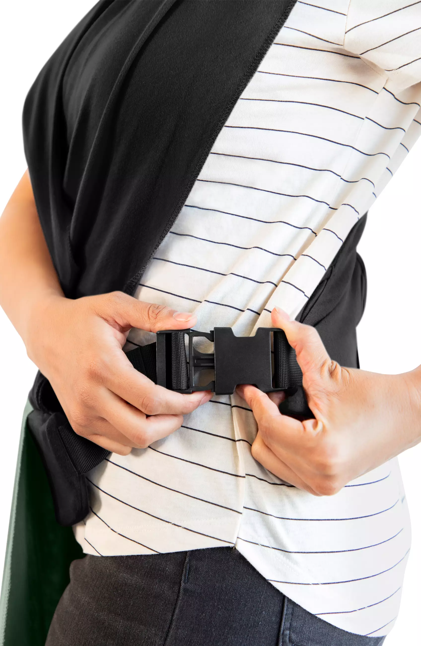 Moby Easy Wrap Carrier Olive/Onyx - Gendongan Bayi (Kuning/Hijau)