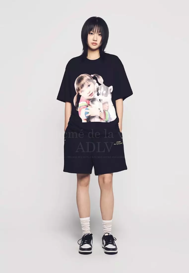 Tシャツ・カットソー ACME DE LA VIE BABY FACE CAT HUG GIRL