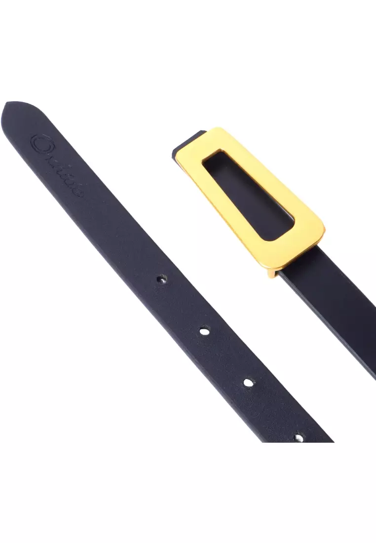 Black Belt Women - Women Leather Designer Belt -Gold Buckle Women belt in Full Grain Leather -Oxhide D12