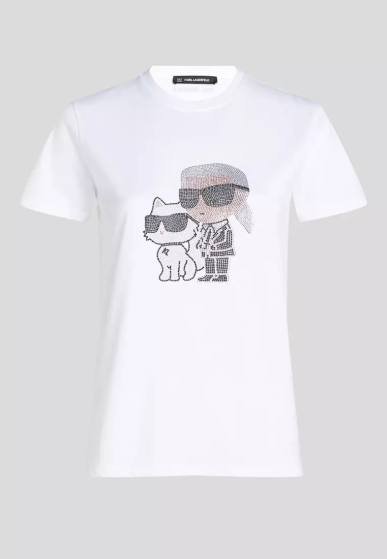 Ikon Karl & Choupette Rhinestone T-Shirt