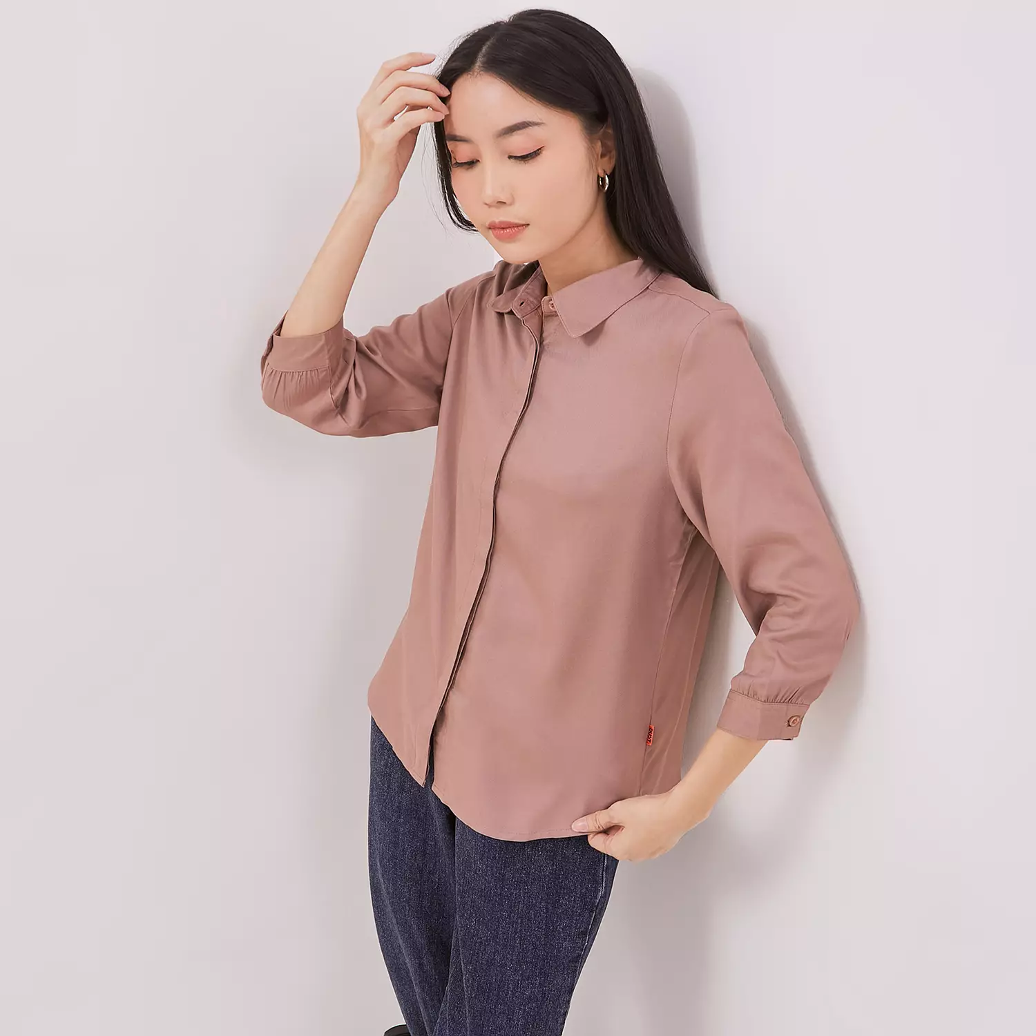 DUST Kemeja Tyanna Dusty Pink Comfease (D.13188)