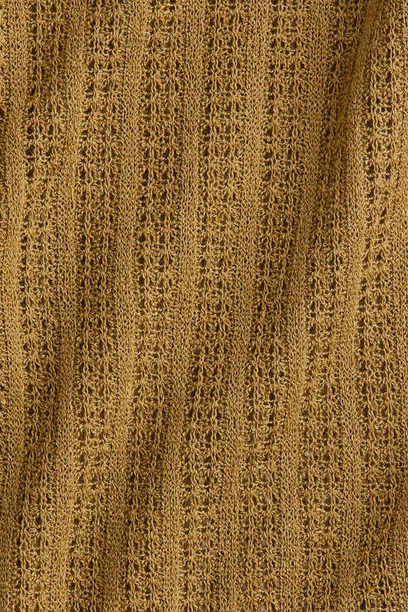 Knitted tie-front top