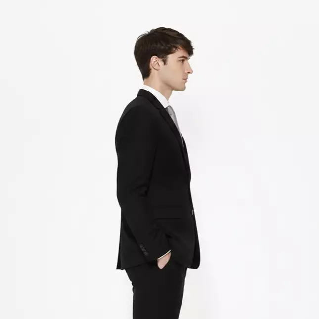 Lawell Jas Pria Formal Modern Fit – Kancing Dua, Warna Hitam | Altima