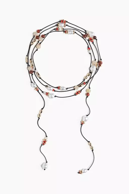 Beaded cord necklace