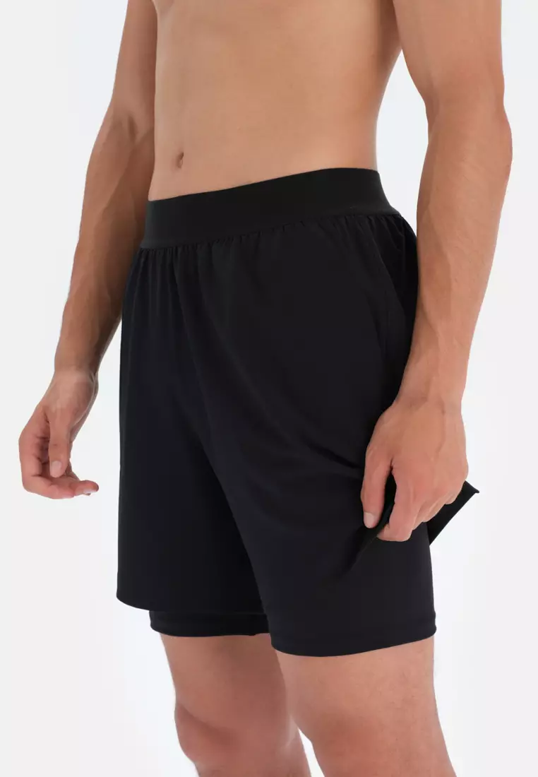 Black Shorts, Regular Fit, Activewear for Men