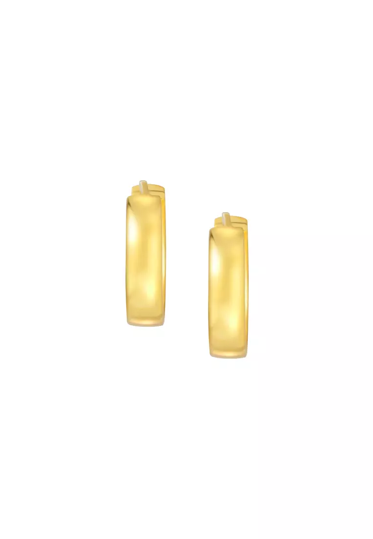 TOMEI TOMEI Lusso Italia Round Loop Earrings Yellow Gold