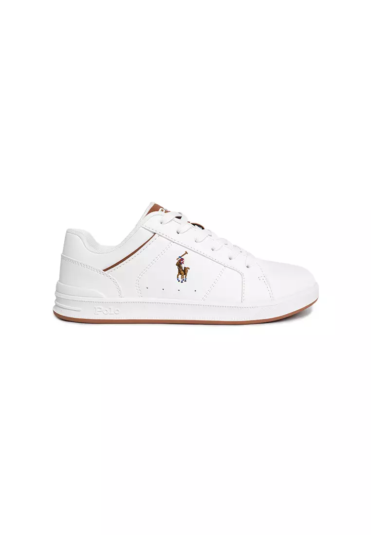 Discount on Polo Ralph Lauren  shoes - SKU: Heritage Court IV Sneaker - White/Tan (2475101)