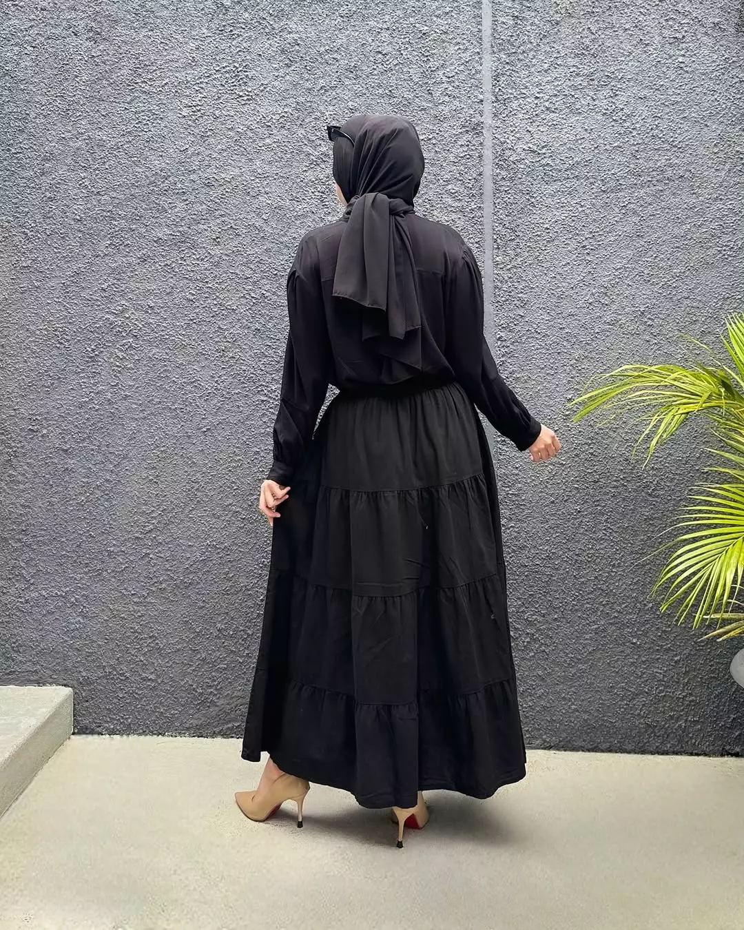 Aura Denim Skirt HITAM | Rok Panjang Soft Jeans Wanita