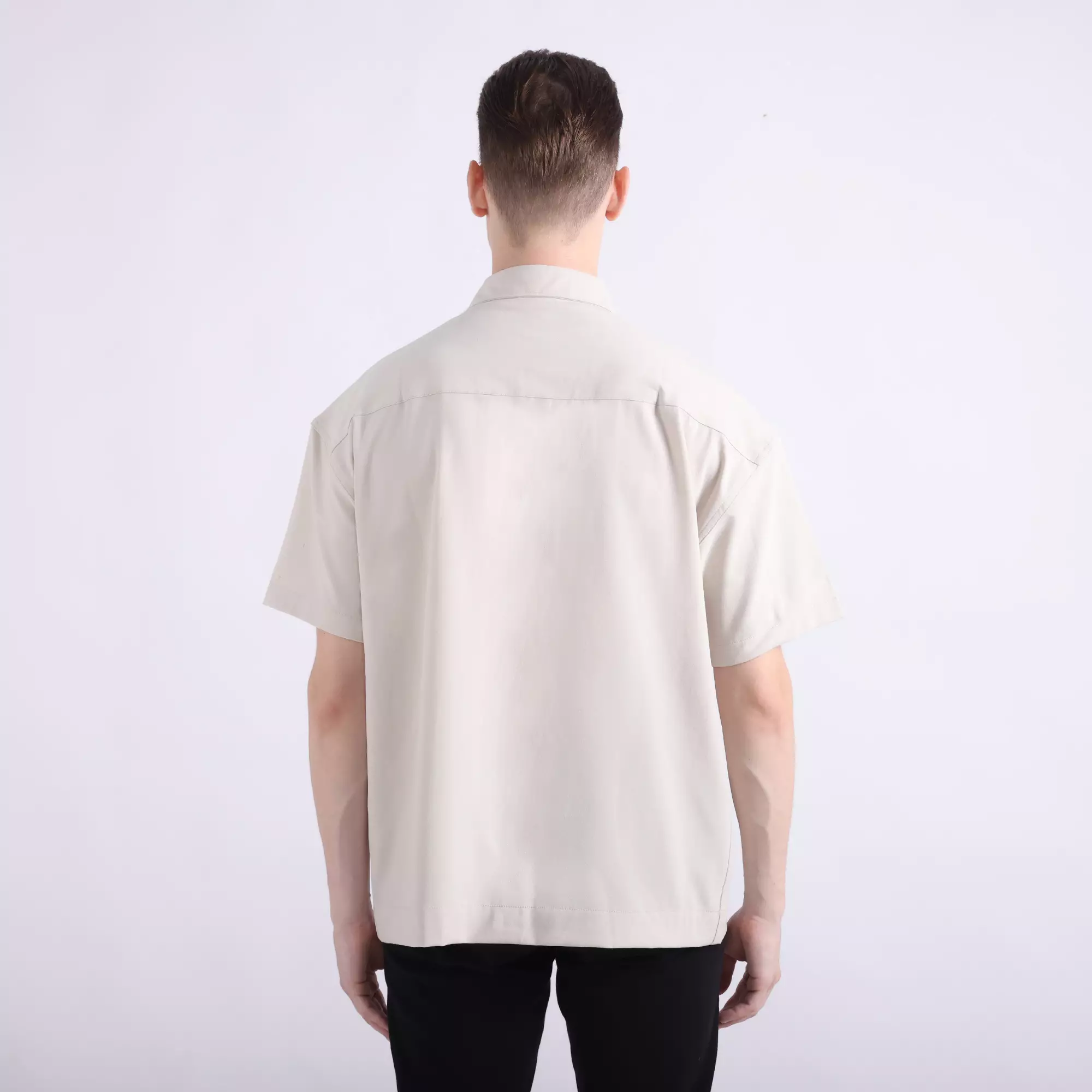 LARUSSO Resort Collection - Technical Linen Oversize Wrinkle Free - Barely White