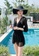 HAPPY FRIDAYS black Chiffon One Piece Swimsuit  SW-20022 39C11USF8872BFGS_6