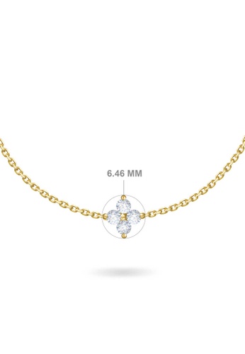 Aquae Jewels yellow Anklet Fairy 18K Gold and Diamonds - Yellow Gold 550A2ACB9D7F6EGS_1