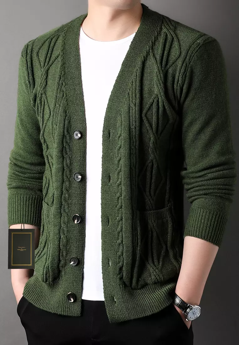 23ss 新品 Wizzard JACQUARD KNIT CARDIGAN - カーディガン