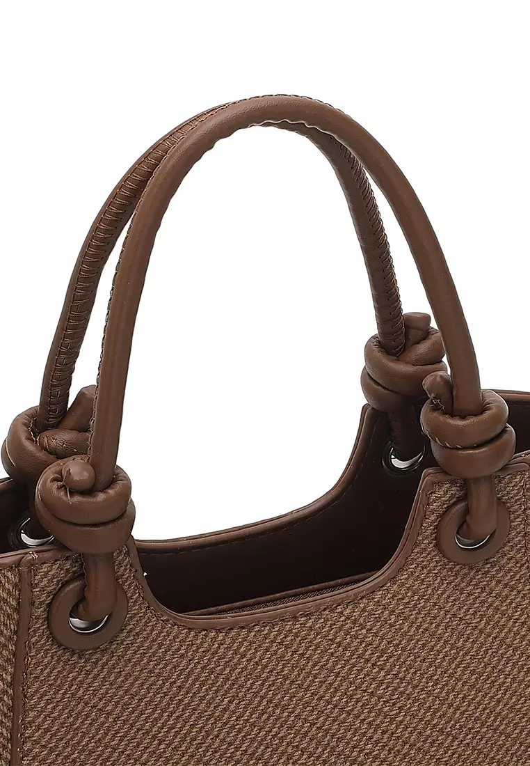 Women's Top Handle Bag / Sling Bag / Crossbody Bag / Shoulder Bag - Brown