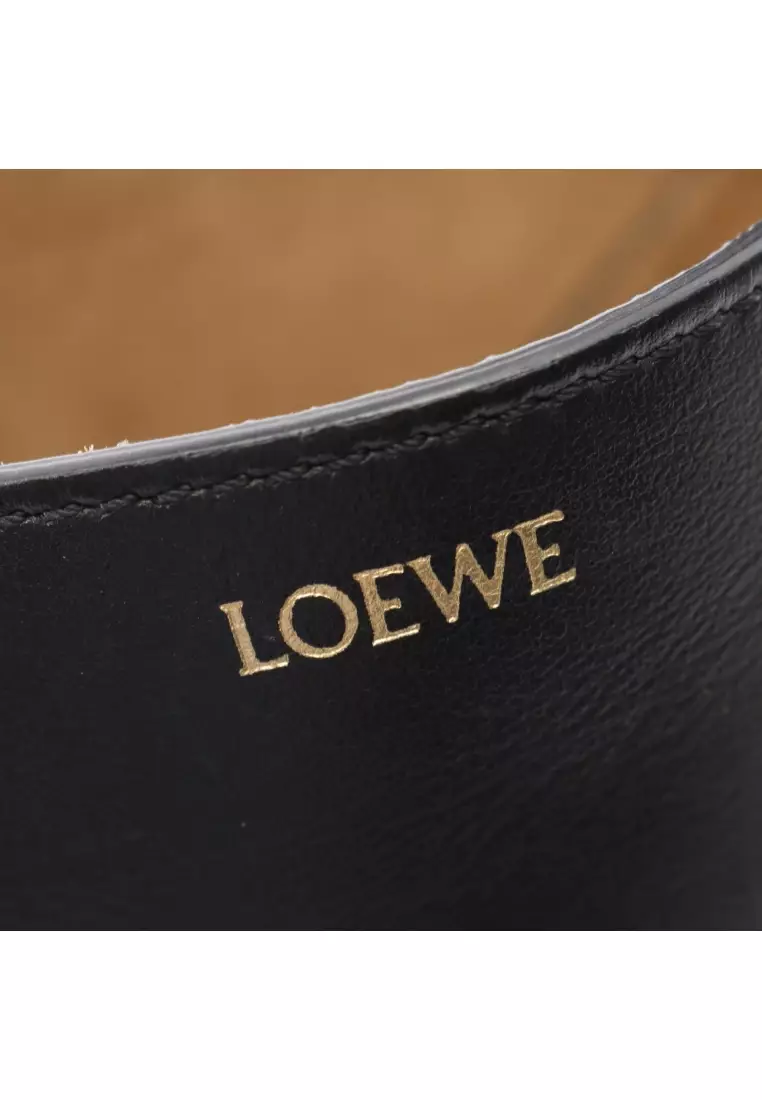 Pre-Loved LOEWE puzzle fold mini 2WAY Handbag leather black