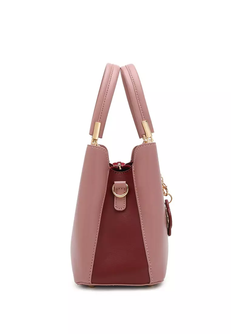 Women's Top Handle Bag / Sling Bag / Crossbody Bag - Pink