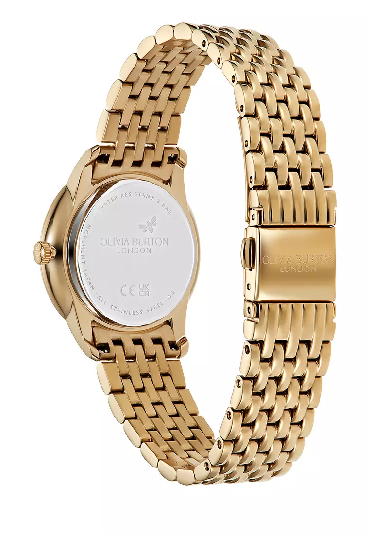 Olivia Burton 32mm Classic Swirl Sage Green & Gold Bracelet Watch - 24000130