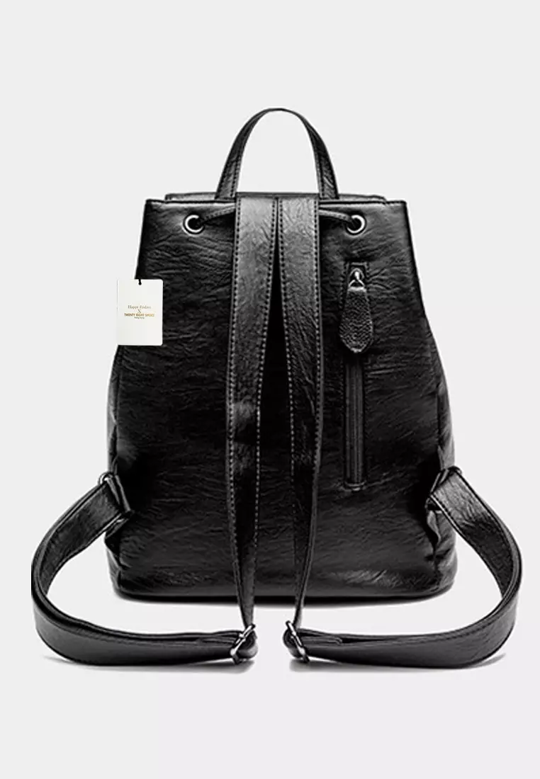 Stylish Faux Leather Flap Backpack JW NN-6636
