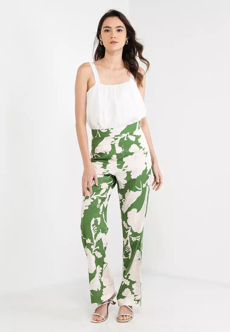 Buy Artist Floral Print High Waist Pants 2024 Online