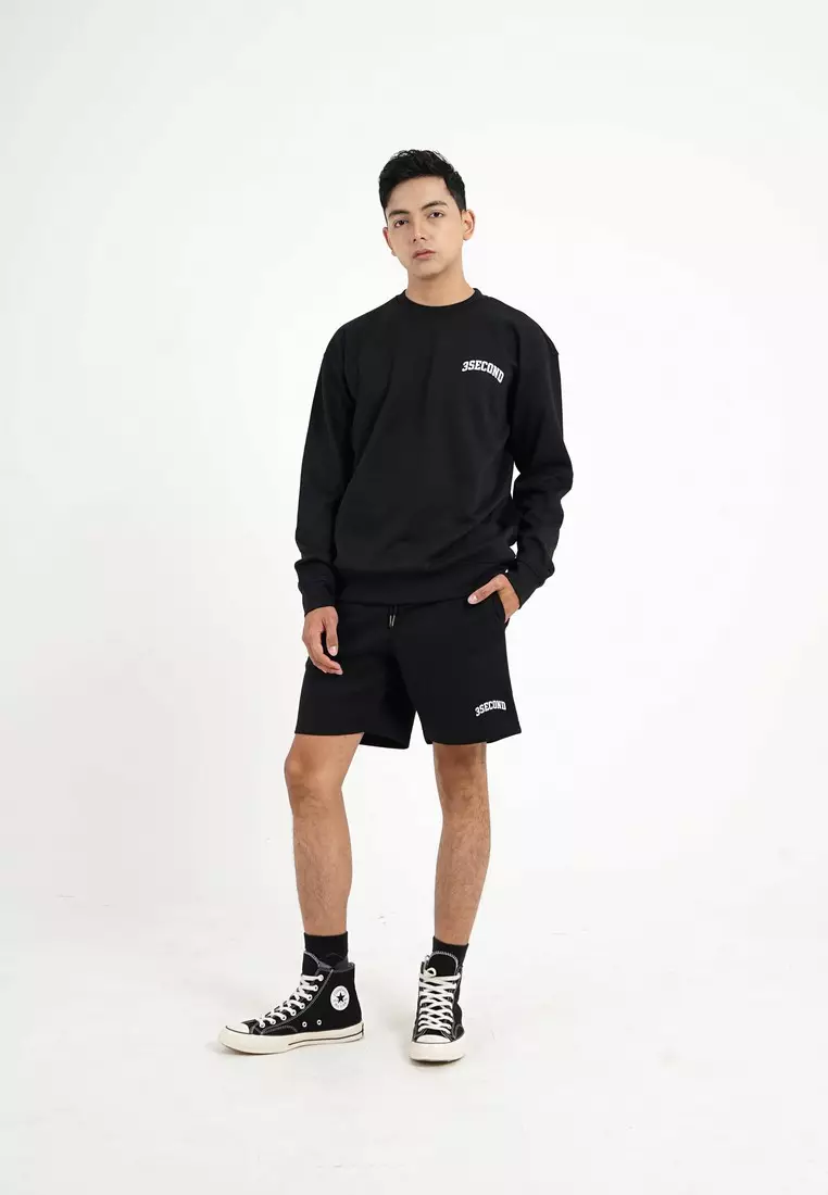 3Second Men's Jacket Sweater Crewneck Oversized Fit Sweety OL-C060924