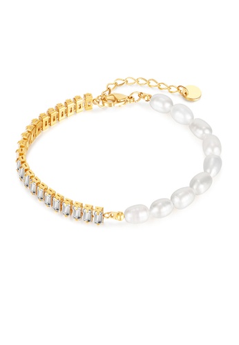 CELOVIS gold CELOVIS - Marlene Baroque Pearls with Cubic Zirconia Link Chain Bracelet in Gold CFFE3ACD8643D1GS_1