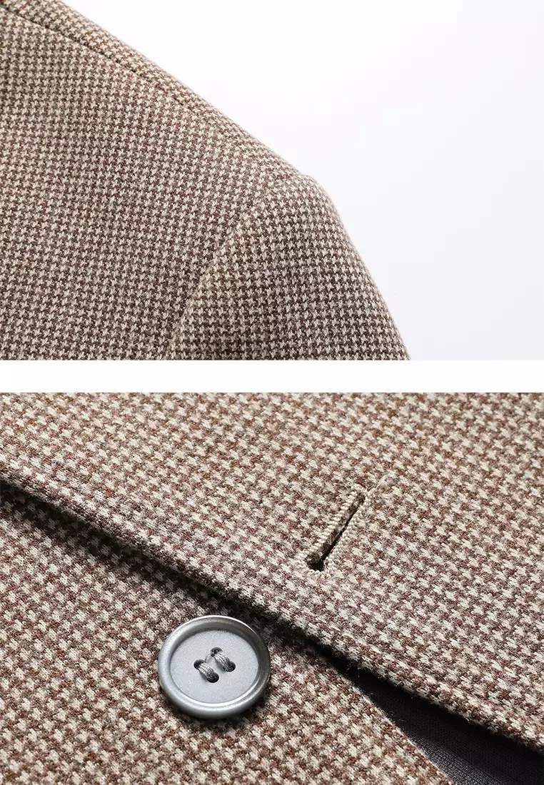 Non Iron Plaid Suit Jacket LB6670