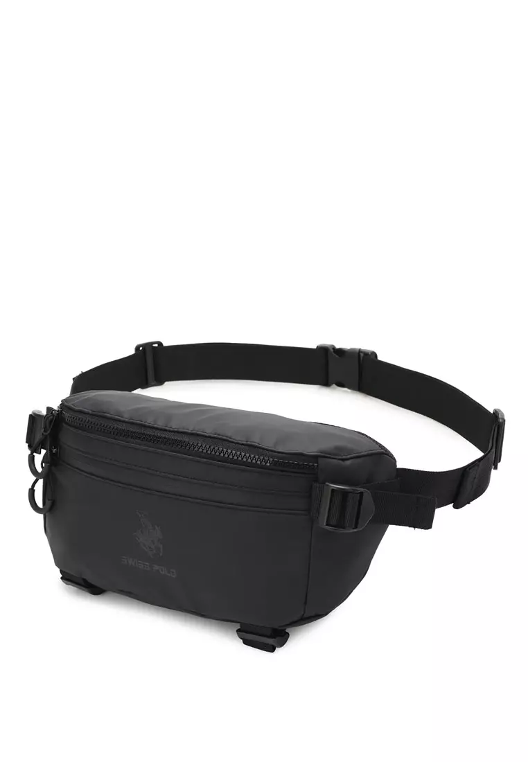 Men's Waist Bag / Belt Bag / Chest Bag - Black